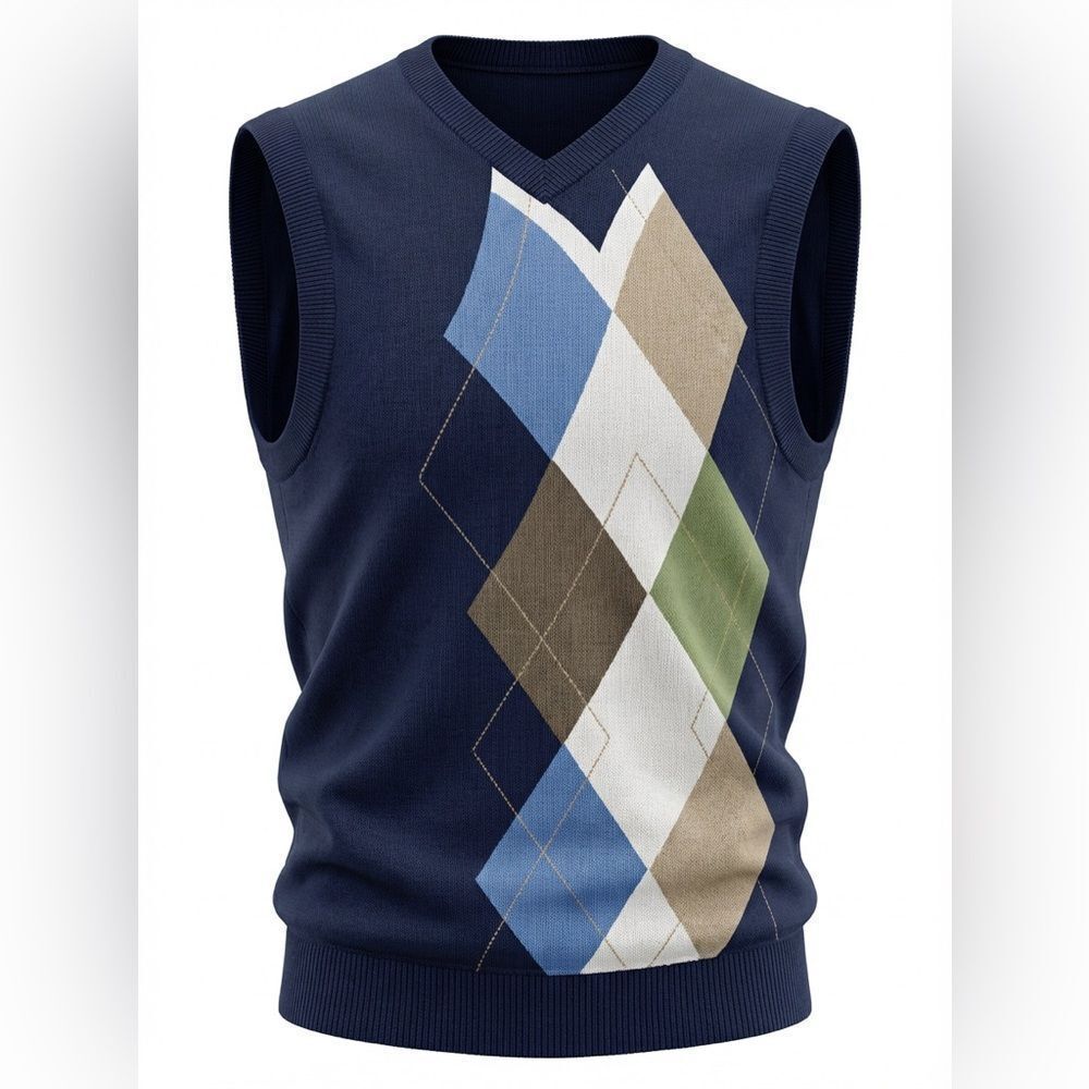 ALEX CANNON MENS NEW GOLF VEST BLUE SIZE XL